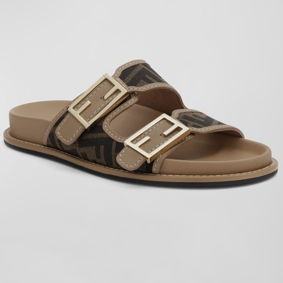 Fendi Feel Jacquard Sandal, Slides, Shoes - Picture 13 of 16